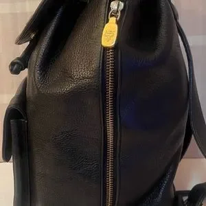 MGM 100% Authentic Black Leather Backpack MGM | Bags | Mgm 0 Authentic Black Leather Backpack | Poshmark main image 3
